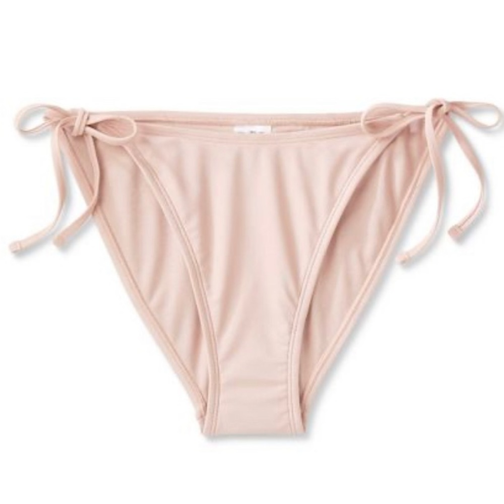 WILD FABLE WOMENS BIKINI BOTTOM SIDE TIE CHEEKY TAN CREAM COLOR